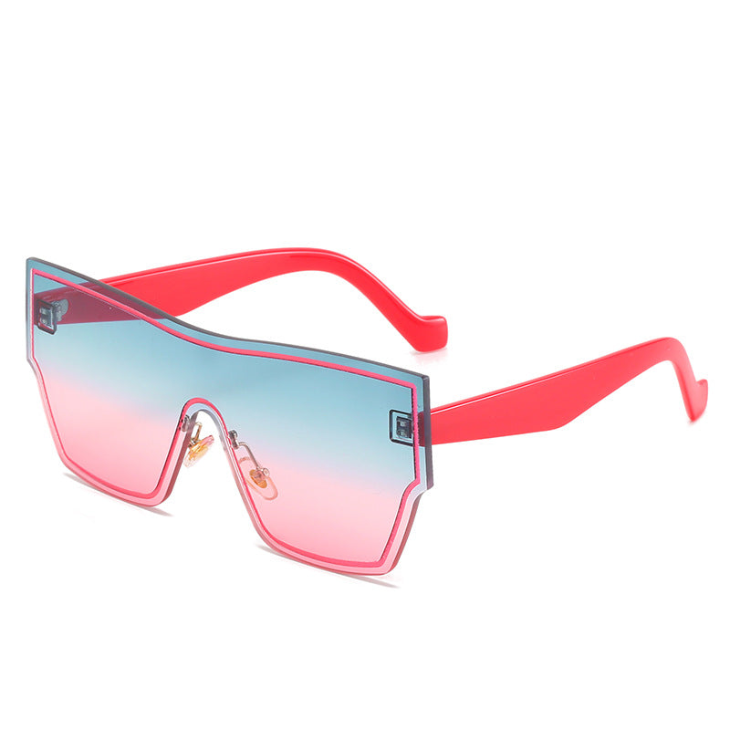Damen futuristische Oversized-Wraparound-Sonnenbrille Brehn