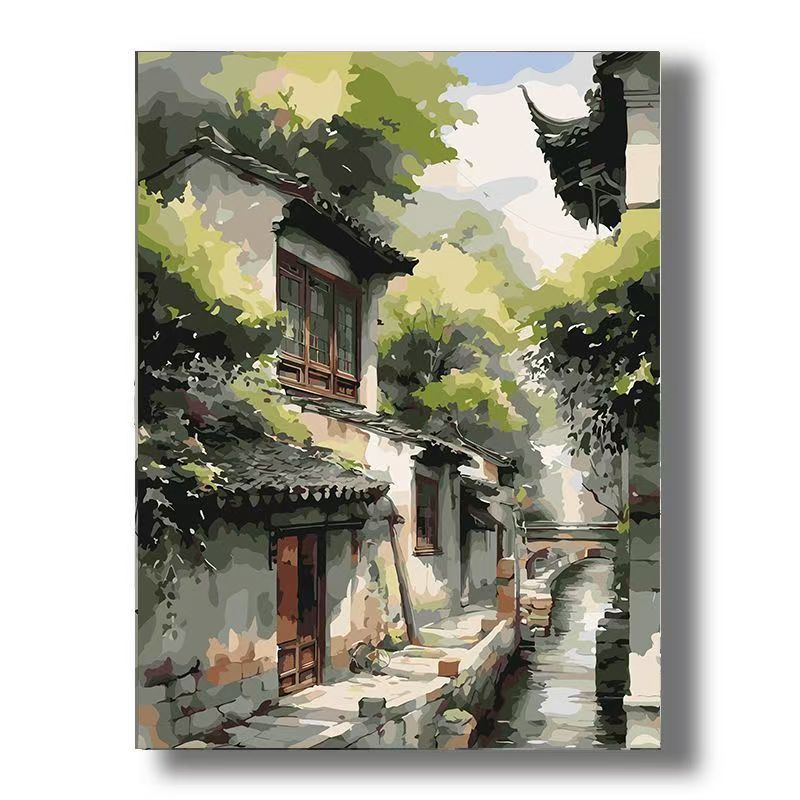 Städtische Vintage Architektur Leinwand Kunst Brehn