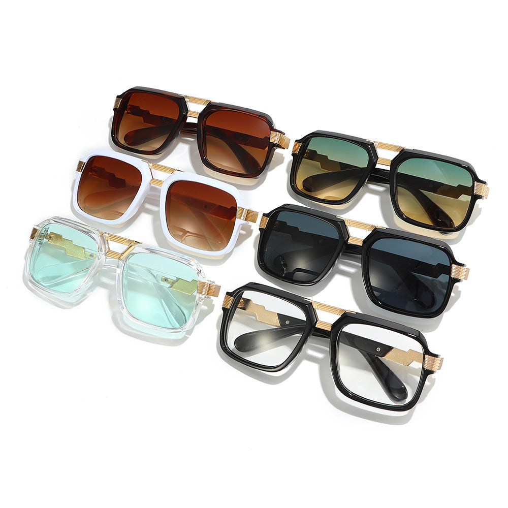 Oversized quadratische Sonnenbrille mit metallischen Details Brehn