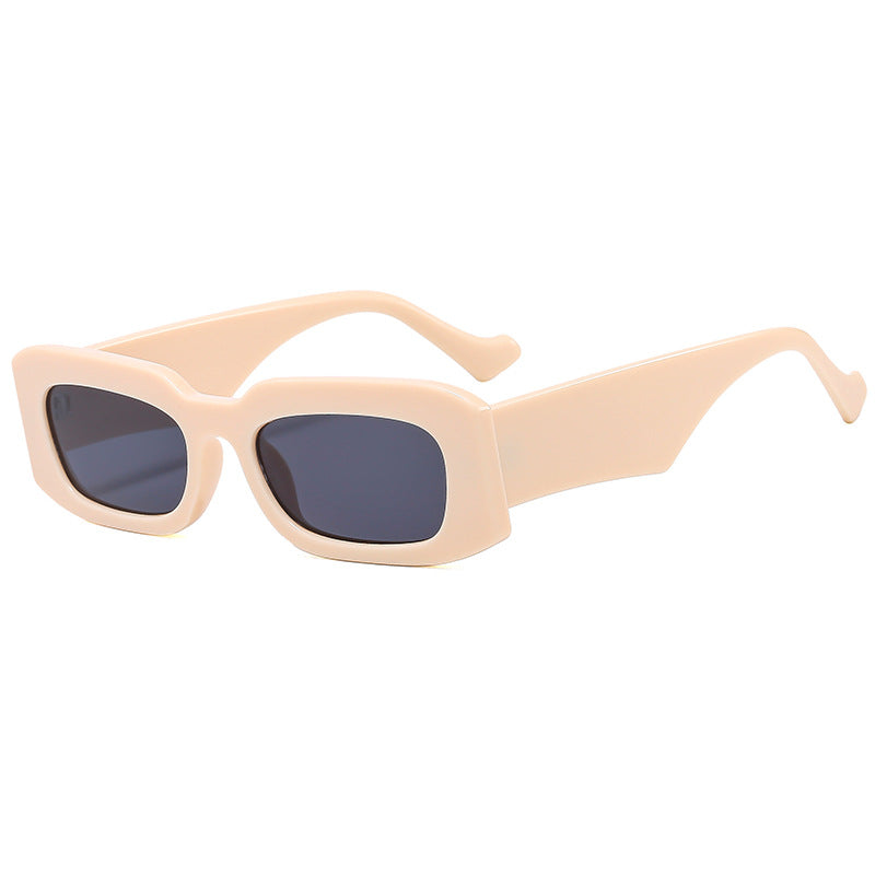 Damen modische quadratische Sonnenbrille mit breitem Rahmen und UV-Schutz Brehn