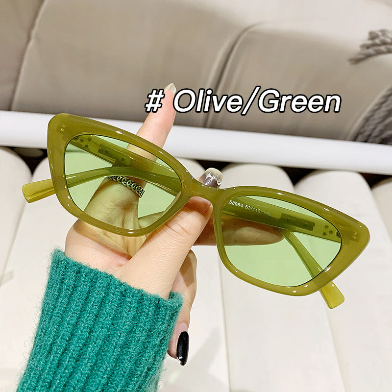 Damen Cat-Eye Sonnenbrille mit hochwertigem, geometrischem Rahmen Brehn