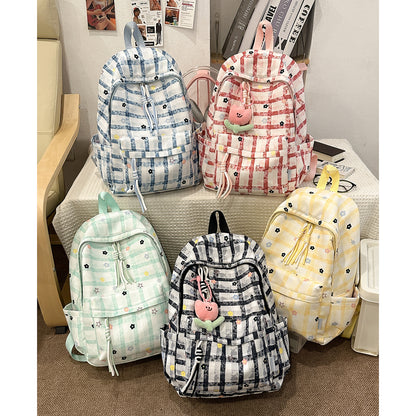 Stylische Schachbrettdruck-Rucksack Brehn