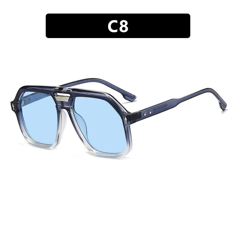 Damen oversized Sonnenbrille mit polygonalem Rahmen und UV-Schutz Brehn