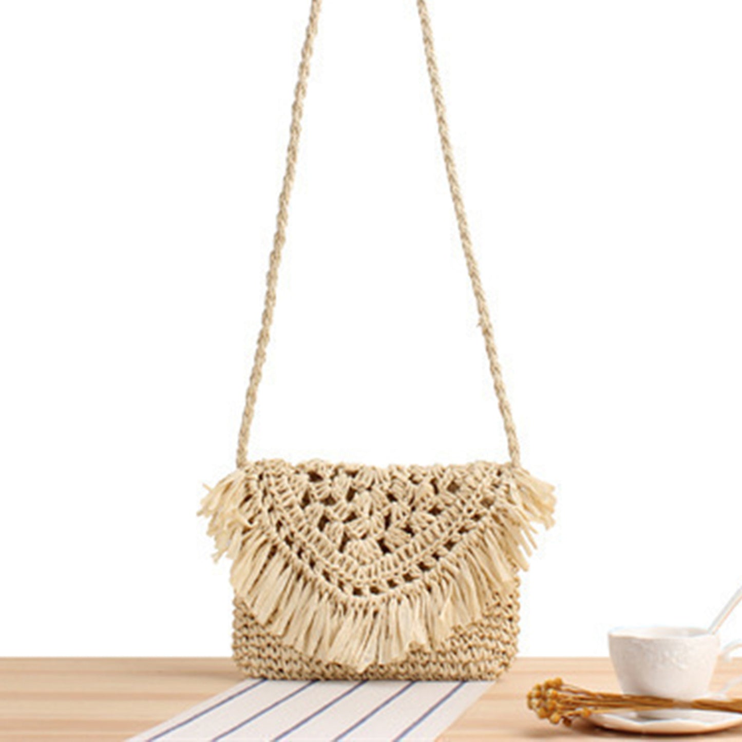 Elegante Makramee-Handtasche Brehn