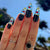 Künstlerisches Glasmalerei Press-On Nagelset Brehn
