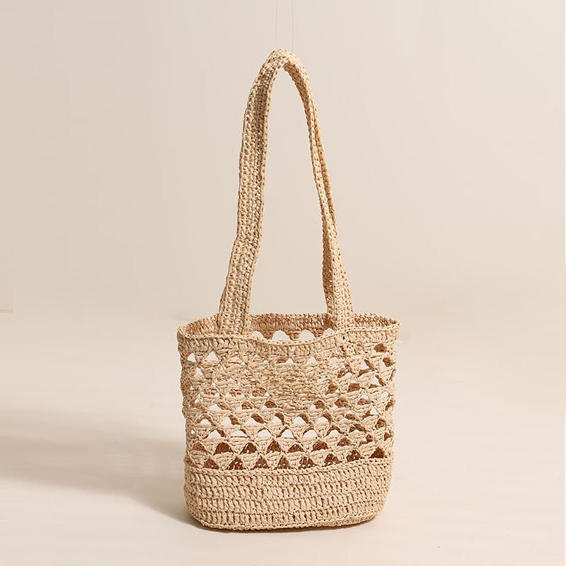 Handgefertigte Netz-Basttasche mit Eleganten Trägern Brehn