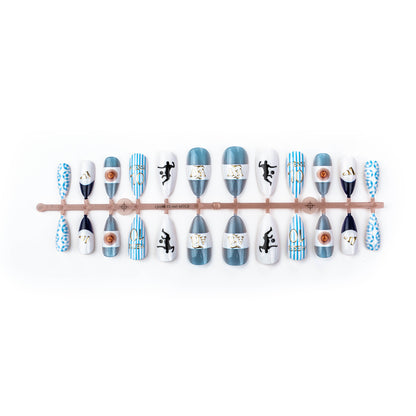 Sport-Themen Press-On Nail Art Set