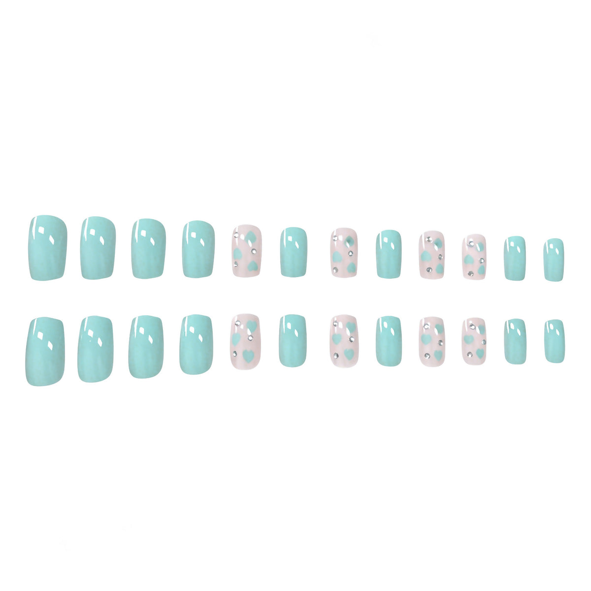 Herz-inspiriertes Nagelkunstdesign Brehn