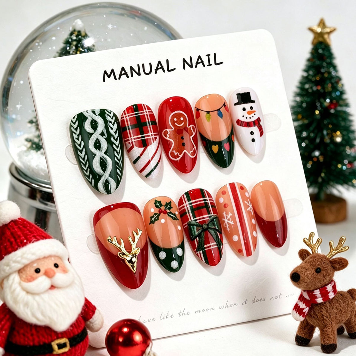 Festliches Handdruck-Nagelkunst-Set
