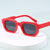 Damen Modische quadratische Sonnenbrille mit klarem Rahmen Brehn