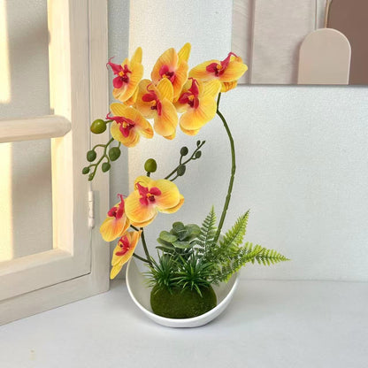 Elegante künstliche Orchideen-Blumenanzeige