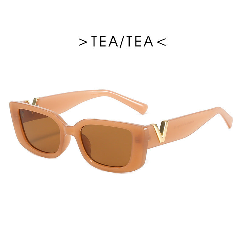 Retro-inspirierte geometrische Rahmen-Sonnenbrille Brehn