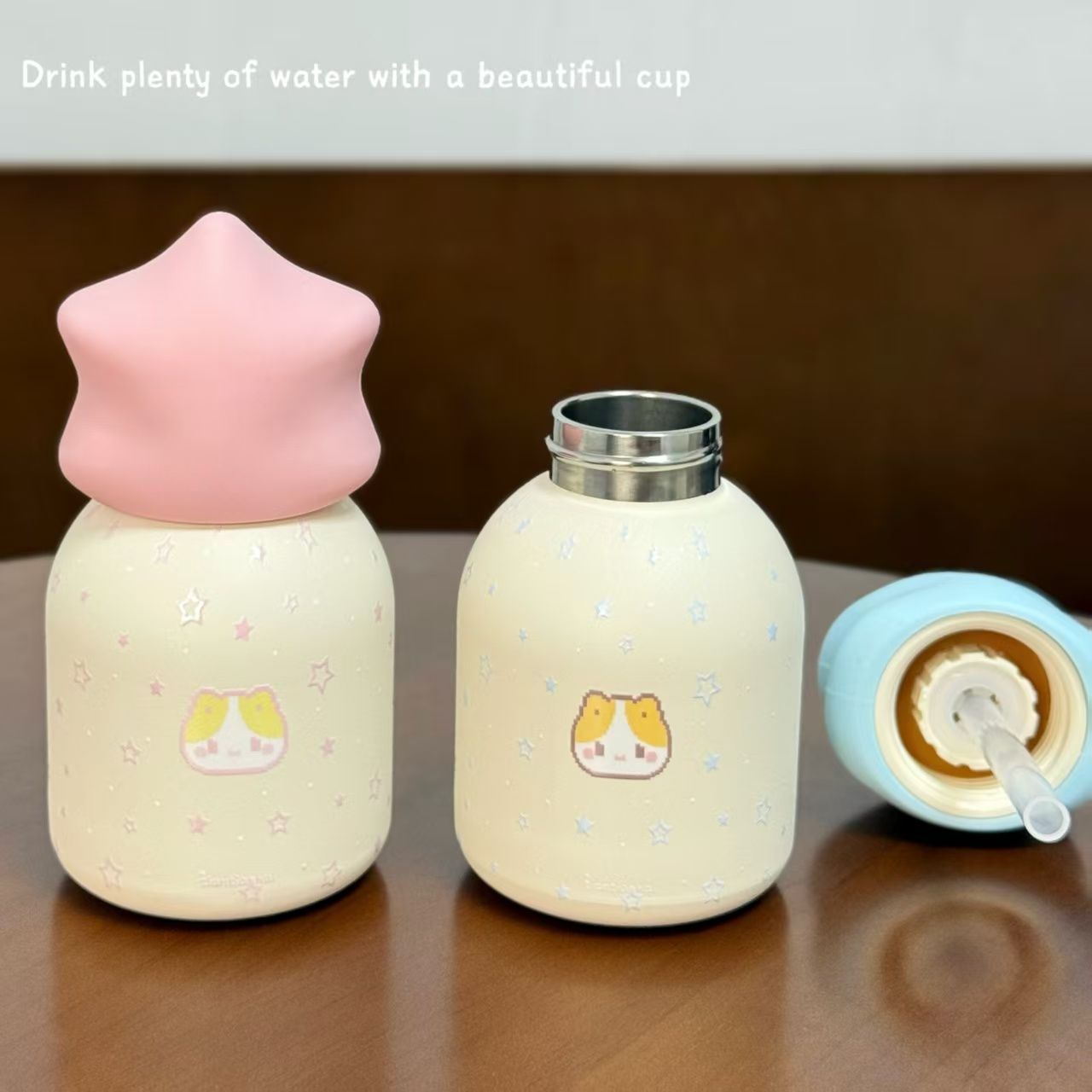 Damen Isoliertrinkflasche mit kreativem Sternverschluss Brehn