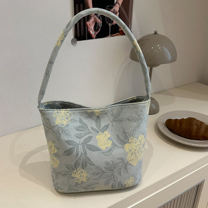 Bestickte florale Schultertasche