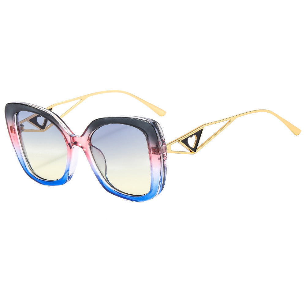 Damen modische Sonnenbrille mit auffälliger quadratischer Rahmenkonstruktion Brehn