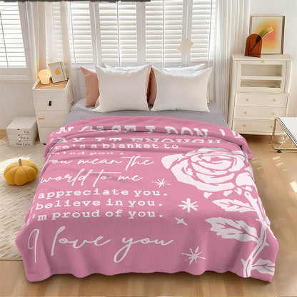 Inspirierende Botschaft Fleece-Decke