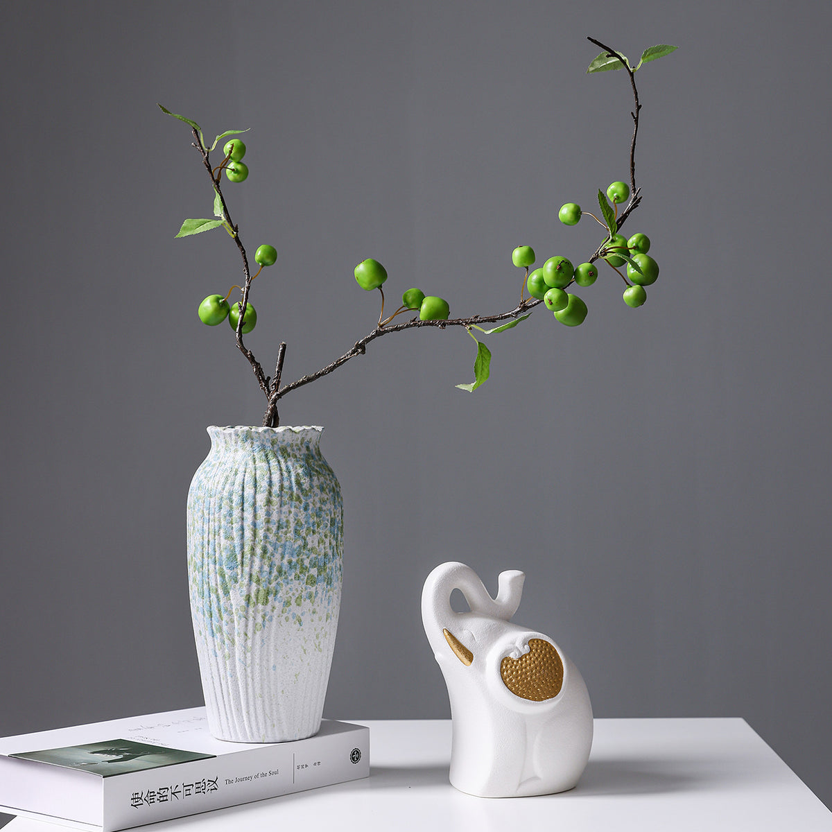 Künstlerische glasierte Keramikvase