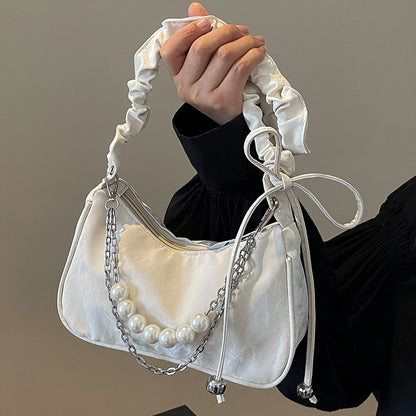 Elegante Perlenakzent Handtasche