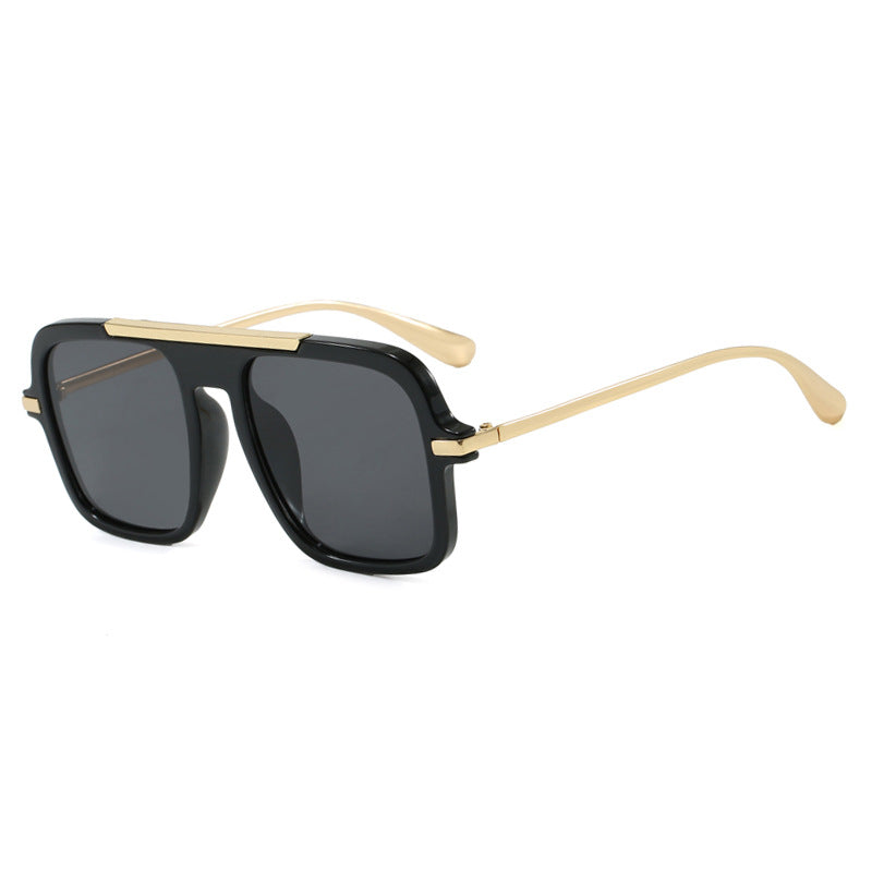 Damen quadratische Designer-Sonnenbrille mit goldenen Akzenten und schützendem UV-Filter Brehn