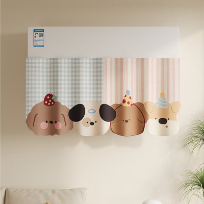 Decorative Refrigerator Top Dust Cover Curtain Panel with Cute Cartoon Animal Party Design