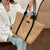 Strandtasche Aus Handgewebtem Naturmaterial mit Robusten Griffen Brehn