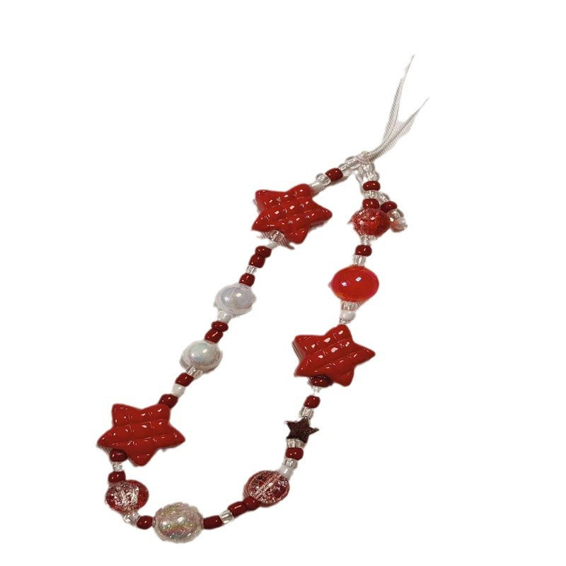 Dekorativer Stern Perlen Charm Lanyard Brehn