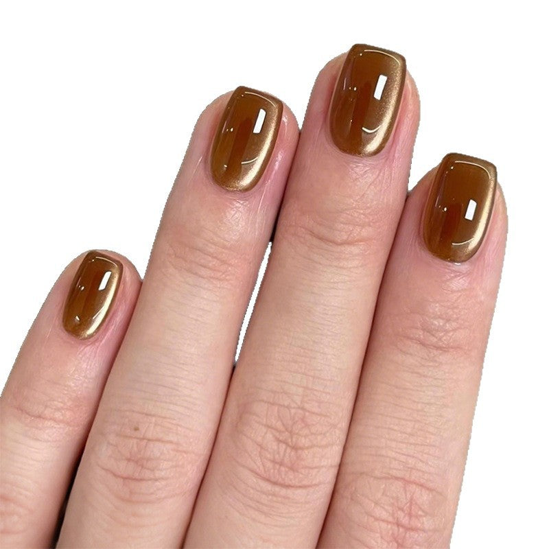 Elegante Press-On-Nägel Kunst mit Metallic-Finish Brehn