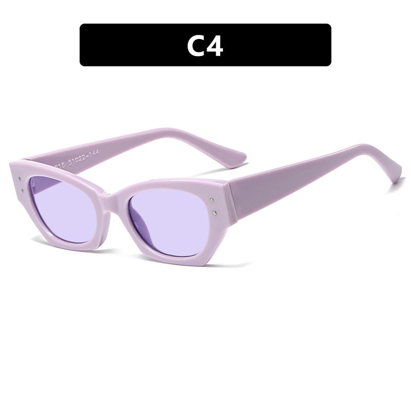 Damen trendige Cat-Eye Sonnenbrille mit elegantem Kunststoffrahmen Brehn