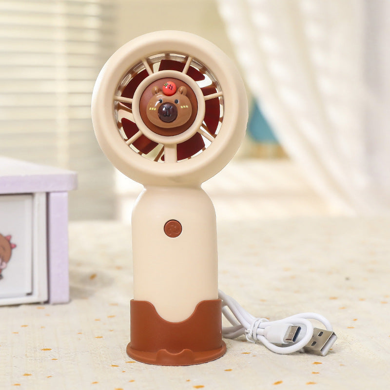 Frauen Handheld Mini-Ventilator mit USB-Ladefunktion und ergonomischem Design Brehn