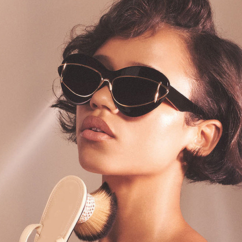 Damen extravagante Katzenaugen-Sonnenbrille Brehn