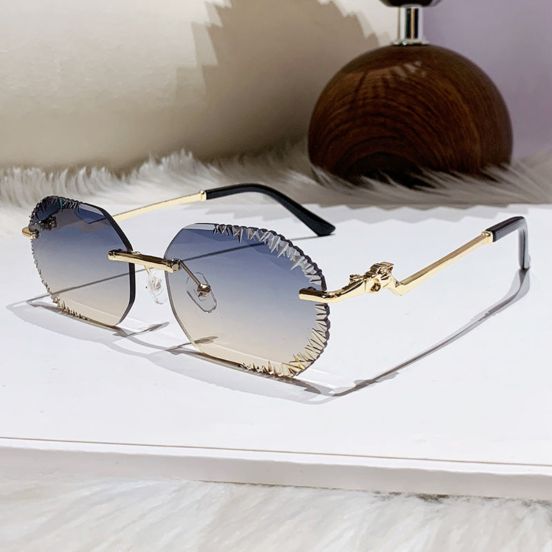 Damen extravagante Sonnenbrille mit blumenförmigem Design und hochwertigem UV-Schutz Brehn