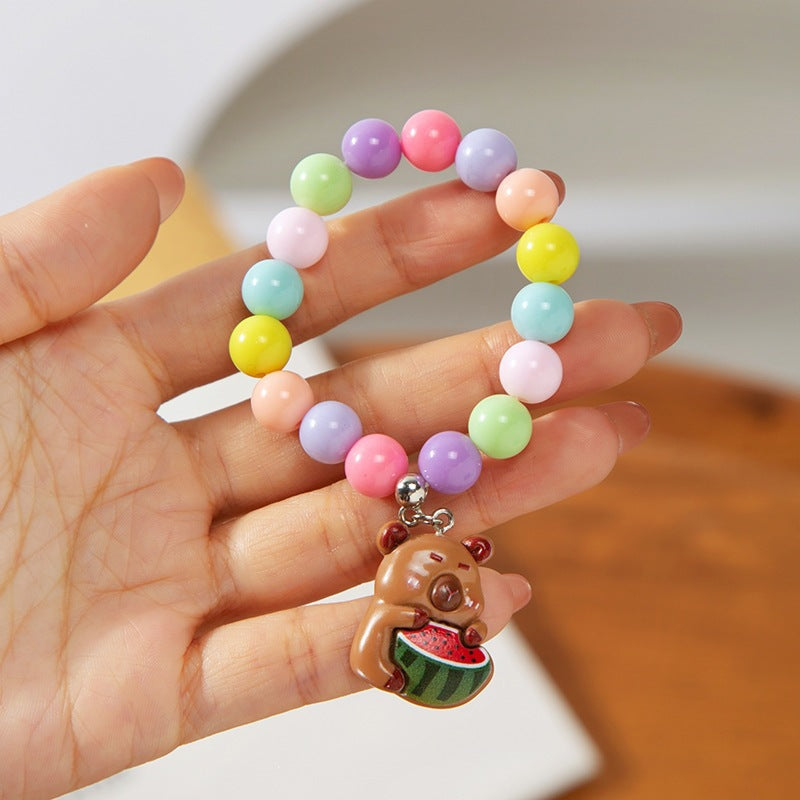 Buntes Kinderarmband mit Bearbeitetem Anhänger Brehn