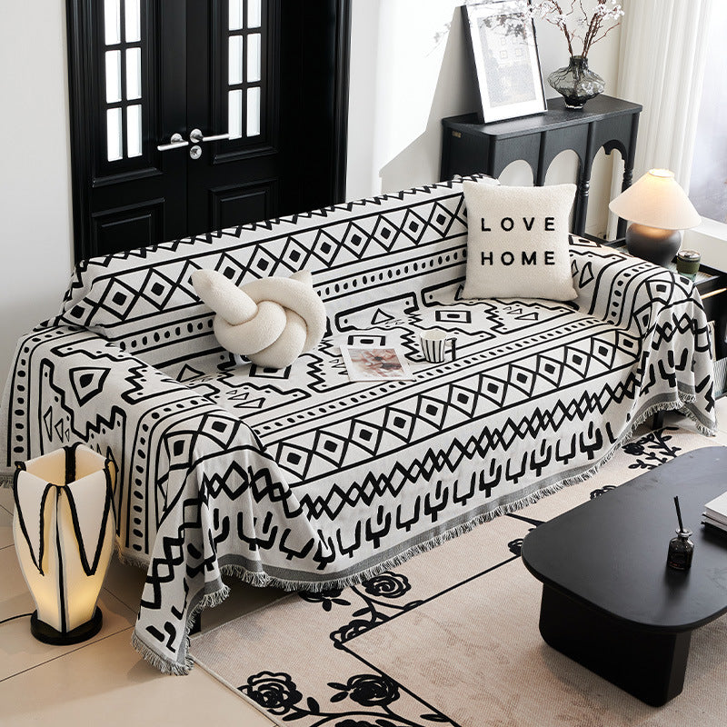 Elegante geometrische Muster-Wurfdecke