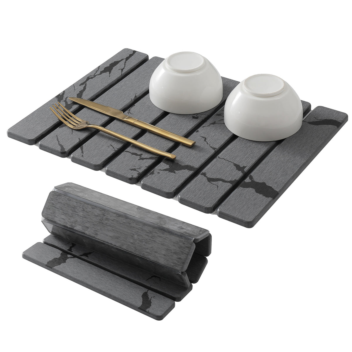 Elegante Marmor-Design Küchen-Abtropfmatte