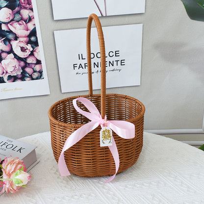 Chice Gewebte Handtasche mit Perlenakzent Brehn