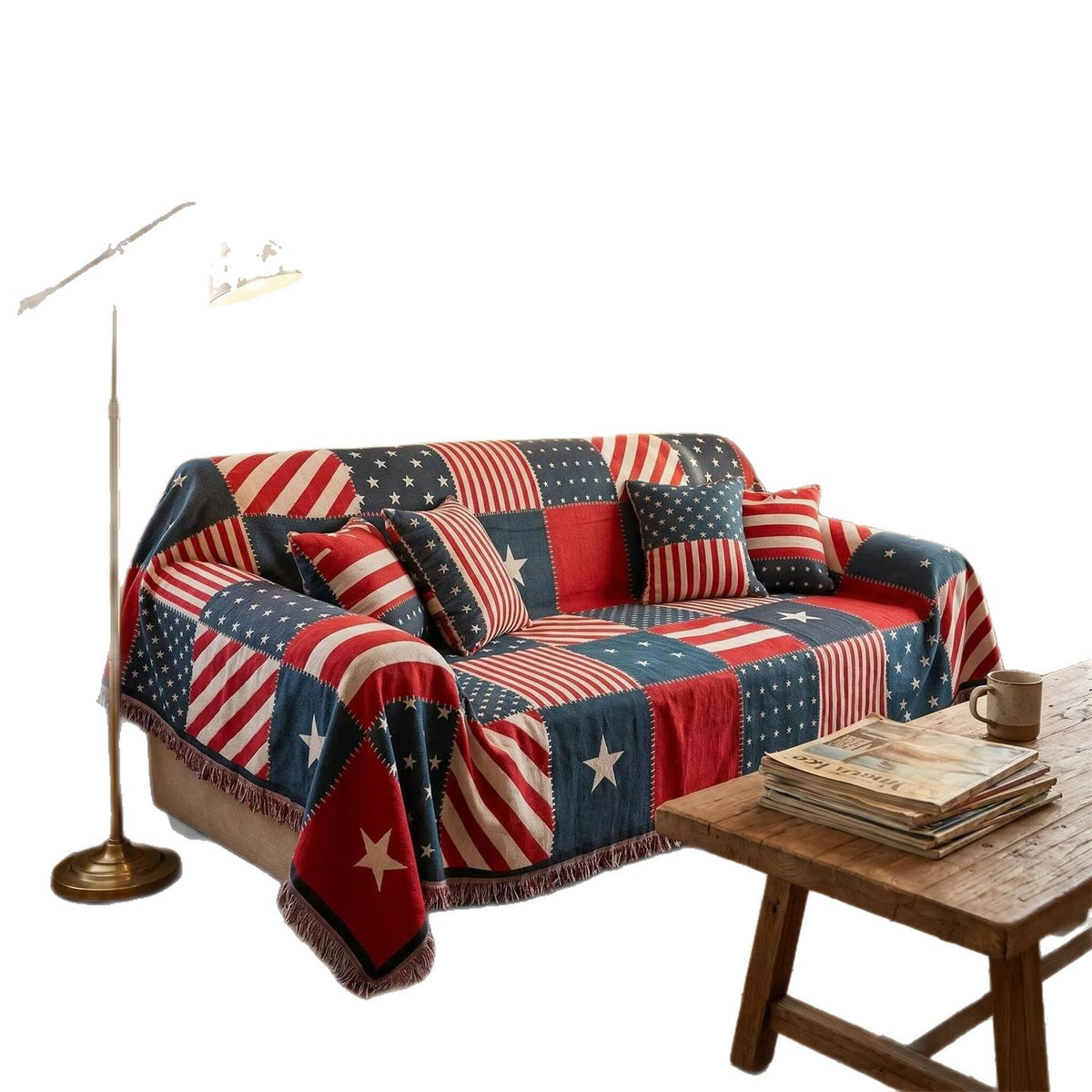 Americana gemusterter Sofabezug