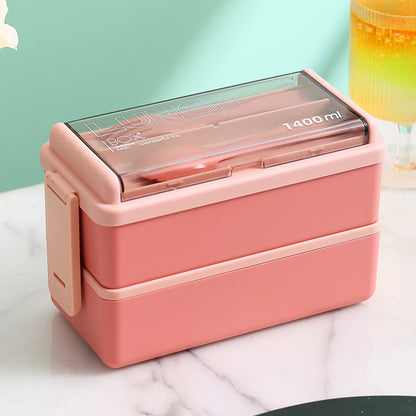Multifunktionale Lebensmittelaufbewahrung Lunchbox mit integriertem Besteckset
