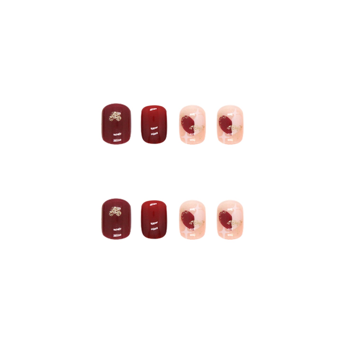 Künstlerisches Design Press-On Nagelset Brehn