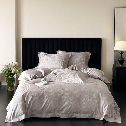 Pferd Jacquard Baumwollsatin Bettbezug Bettset