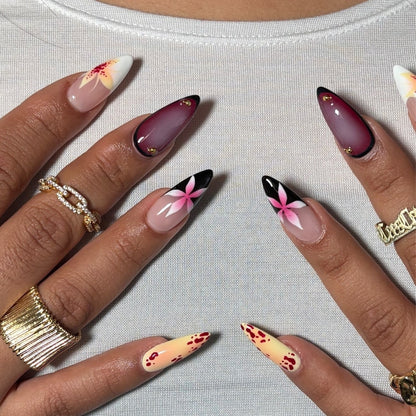 Künstlerische Stiletto Press-On Nail Kollektion