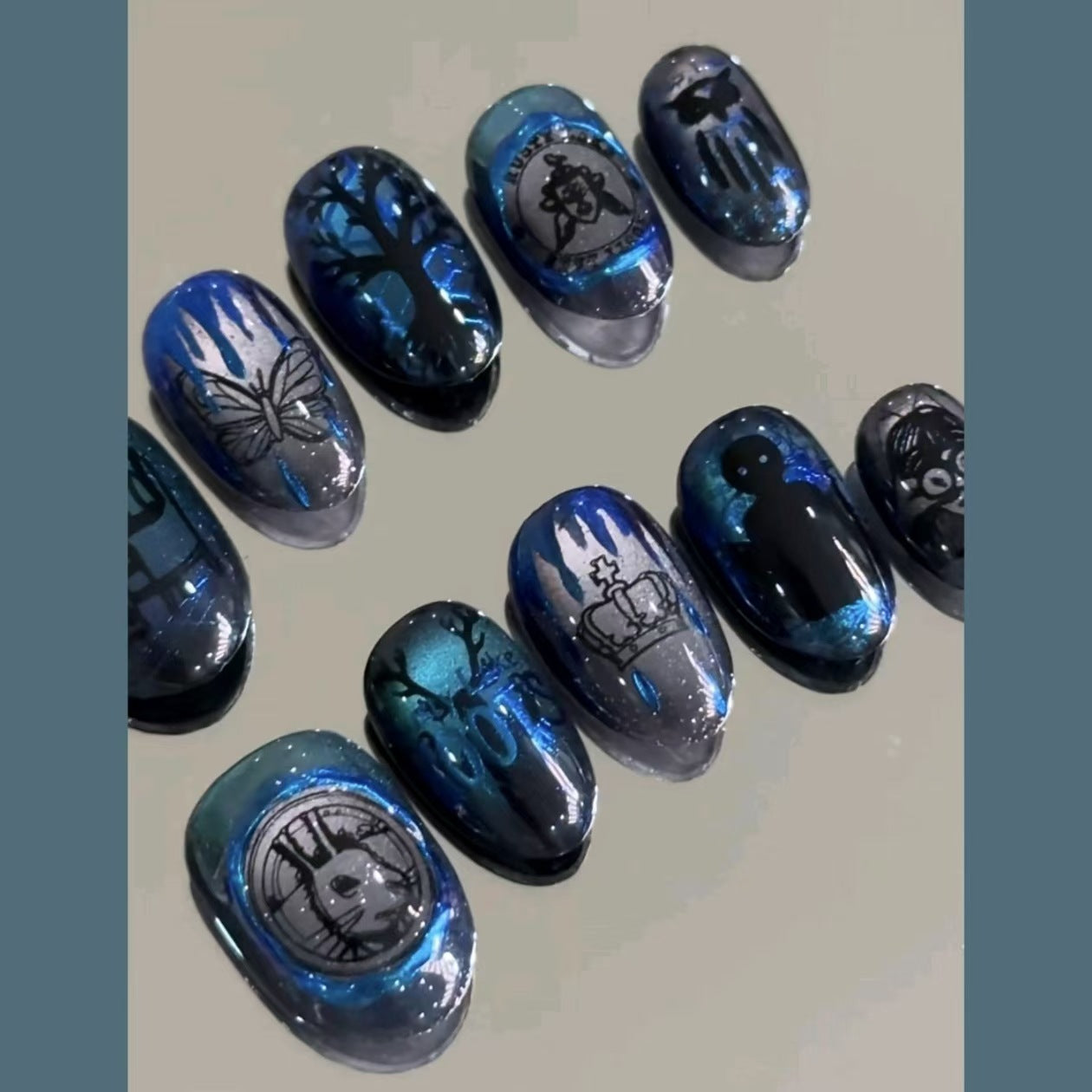 Stylisches Künstlerisches Press-On-Nagelset Brehn