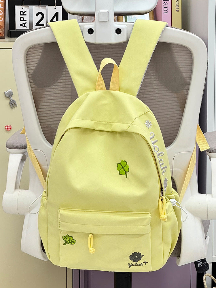 Lässiger Mehrfach- Taschen Bestickter Schulrucksack