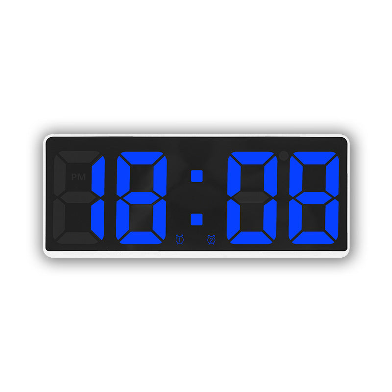 Digitaler LED-Wecker mit großem, hellblauem Display und Snooze-Funktion Brehn