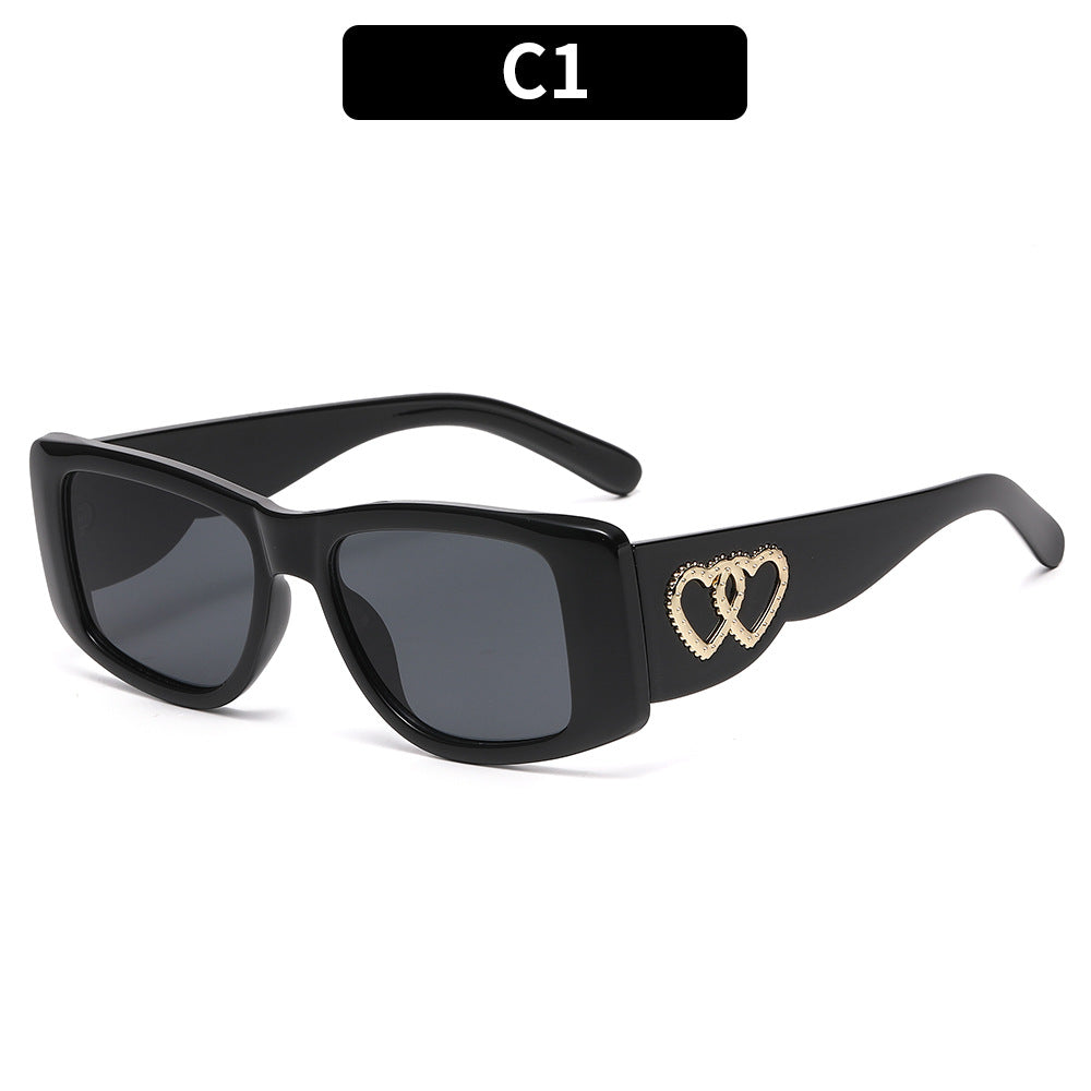 Elegante Statement Viereckige Sonnenbrille