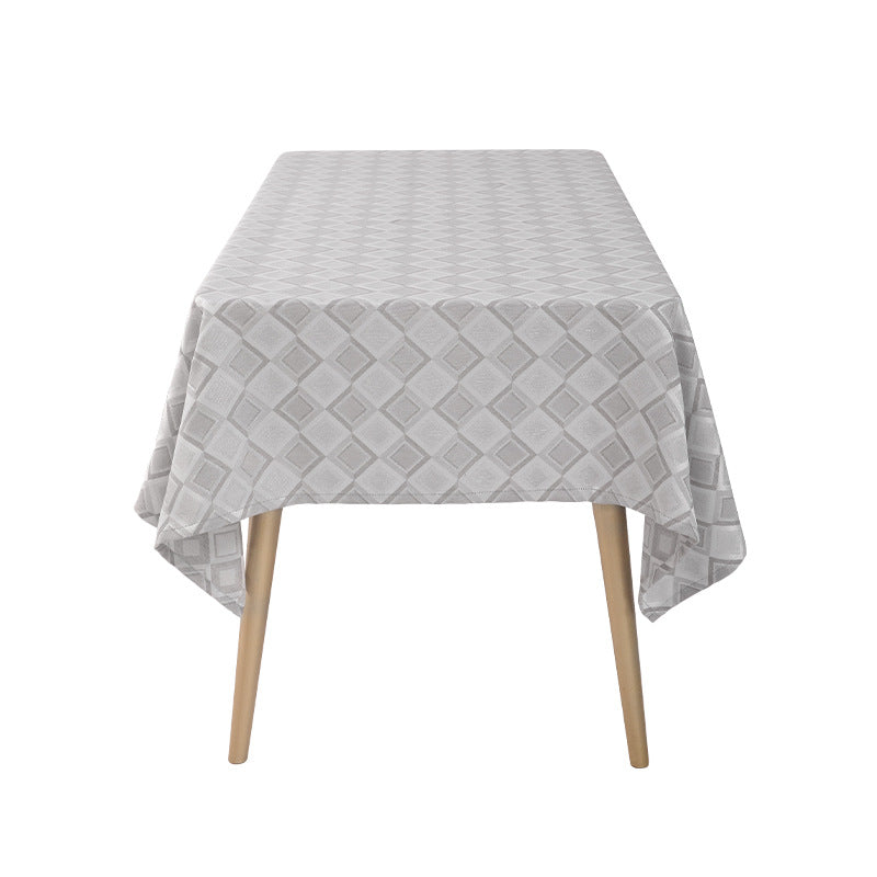 Gewebte Jacquard-Tischdecke mit Diamantrelief und pflegeleichtem Baumwollmix Brehn