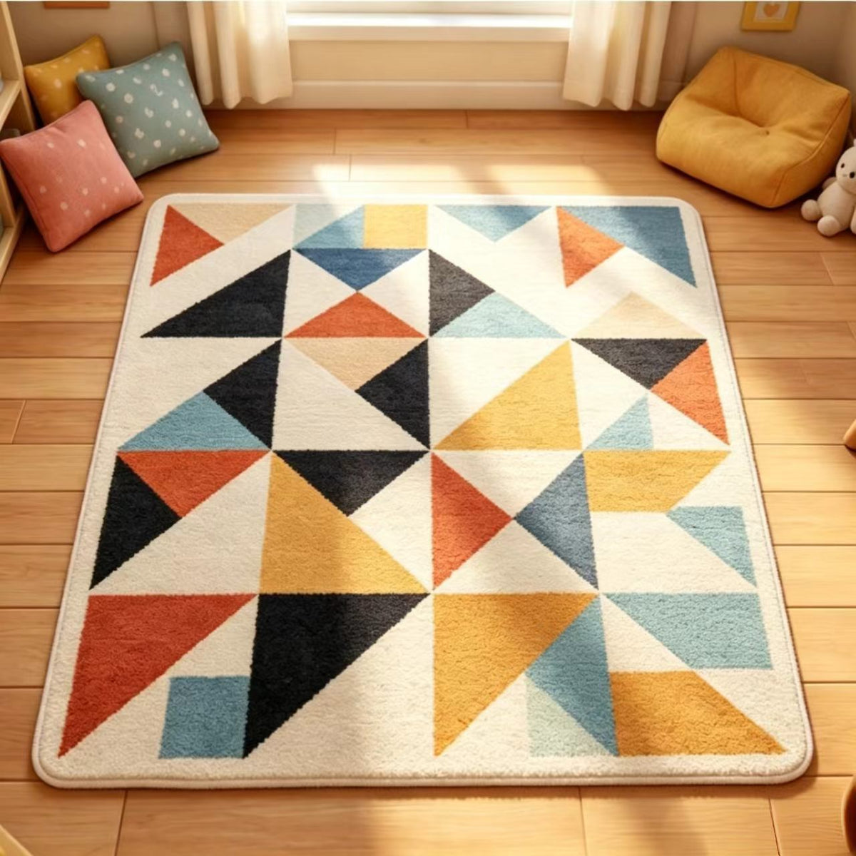 Geometrisches Muster Verspielt Teppich