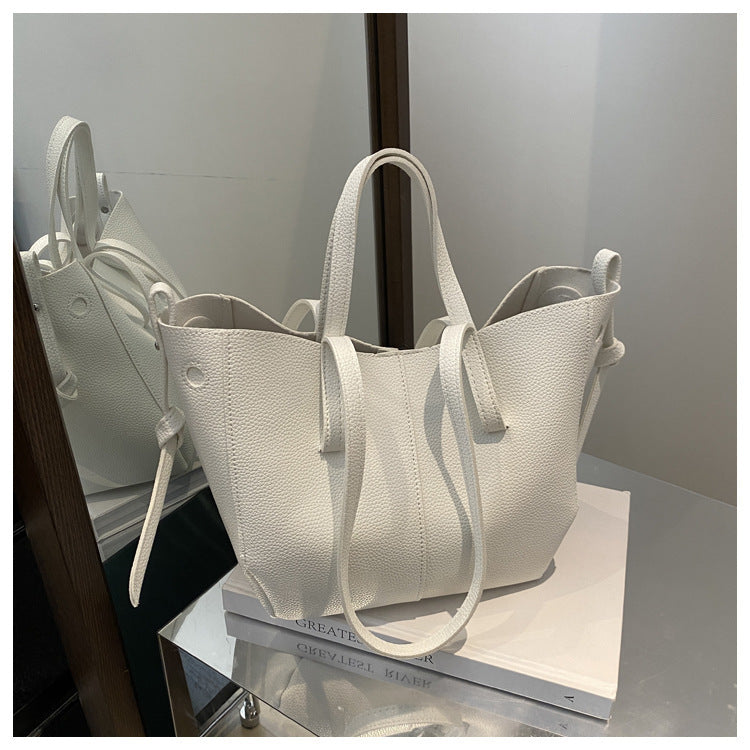 Texturierte Leder Alltags-Tote-Bag Brehn