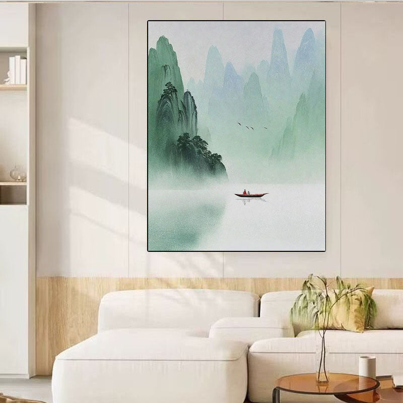 Serene Landschaft Leinwand Kunstdruck