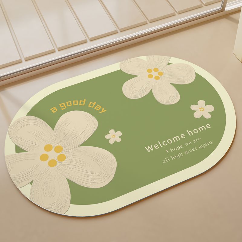 Charmante Blumen Willkommensmatte Brehn