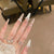 Elegantes Press-On-Nagel-Set mit Rüschendetails Brehn
